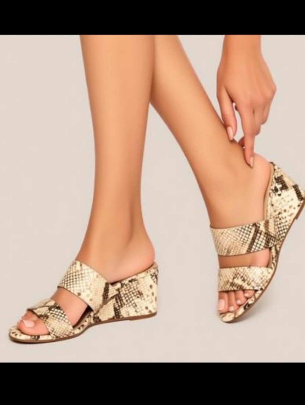 New the limited Women's 9.5 natural dayna snake heels #03